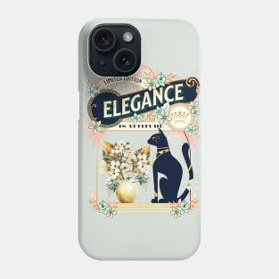 Elegance is Attitude, Cat Lover Phone Case