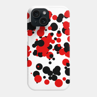 Red and black spots Phone Case