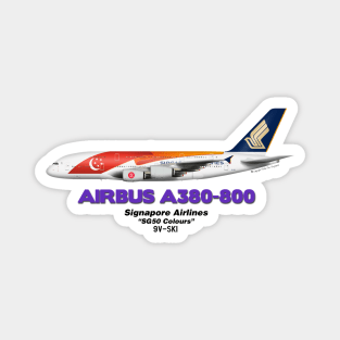 Airbus A380-800 - Singapore Airlines "SG50 Colours" Magnet