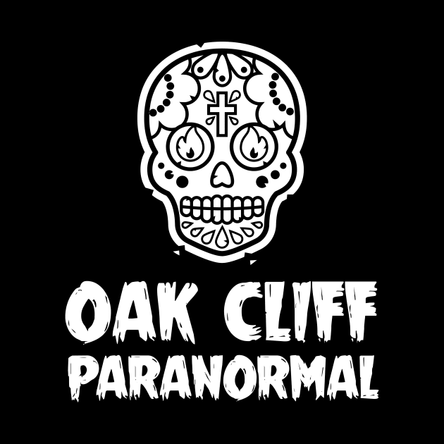 Oak Cliff Paranormal Logo Black and White by oscarmendoza22