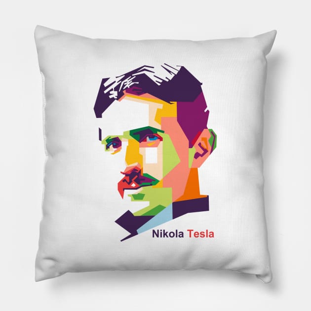 Nikola Tesla Pillow by mursyidinejad