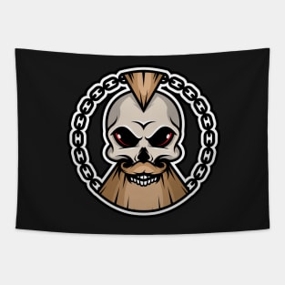 Skull punk with chine design Tapestry