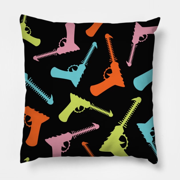 Raygun Pattern Pillow by em Porium