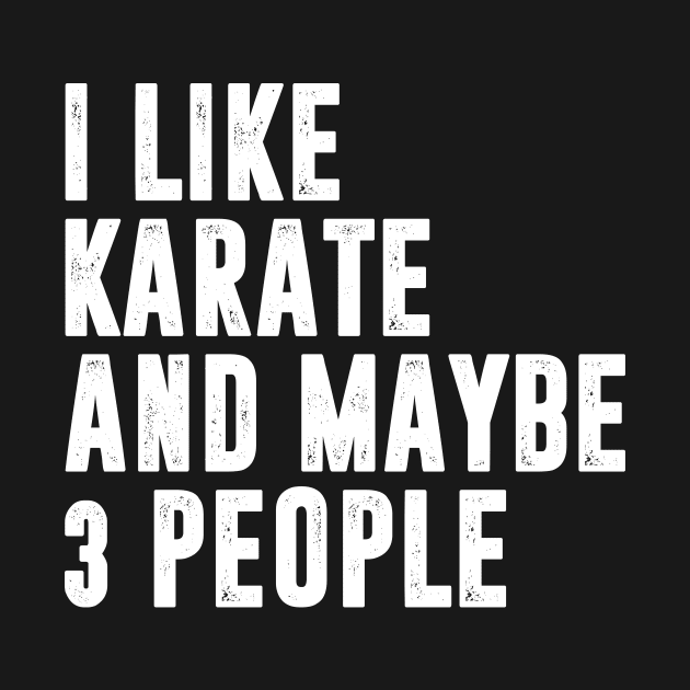 I Like karate And Maybe 3 People - karate fighter by MerchByThisGuy