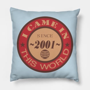 year of birth 2001 Pillow