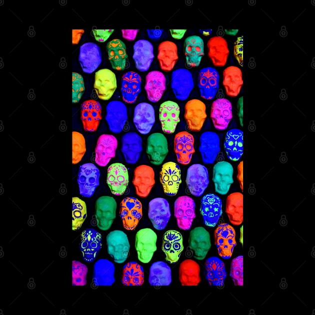 Blacklight Sugar Skulls by SoggyCheeseFry