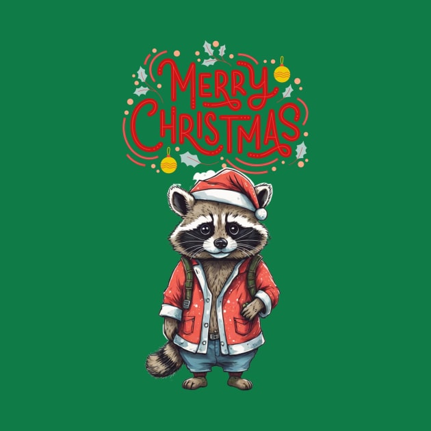 Christmas Raccoon by Trip Tank