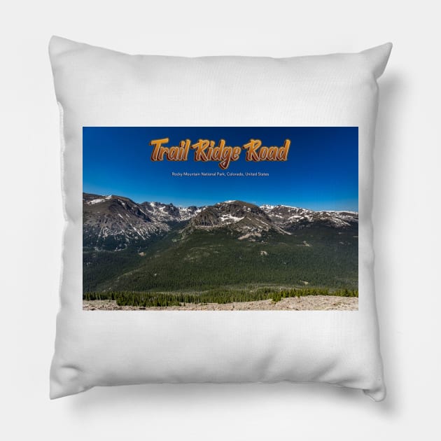 Trail Ridge Road in Rocky Mountain National Park Pillow by Gestalt Imagery