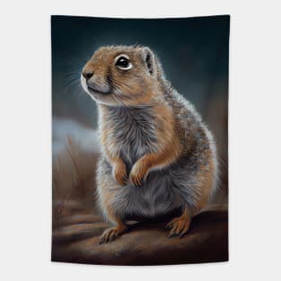 Arctic Ground Squirrel - Oil paint Tapestry