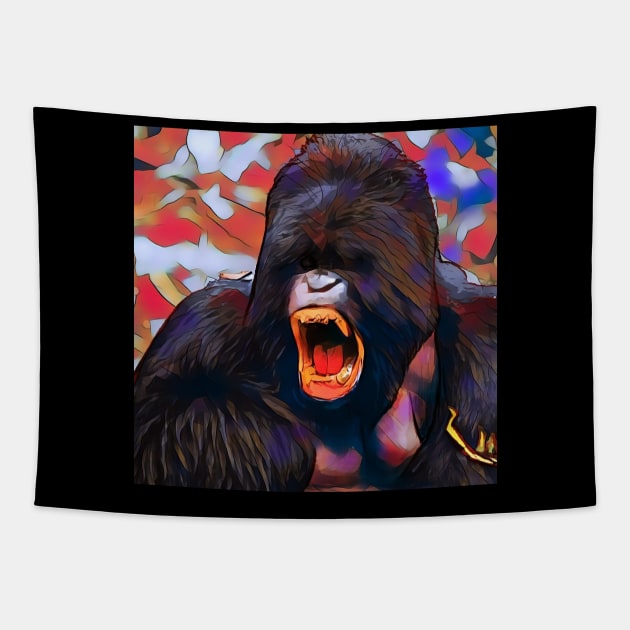 king kong tshirt Tapestry by jiva art