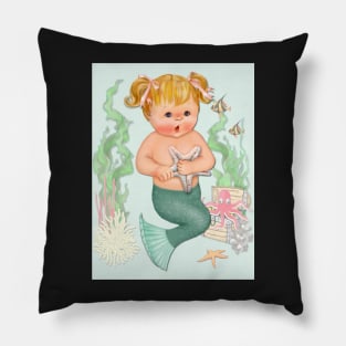 Under the Sea Little Mergirl Pillow
