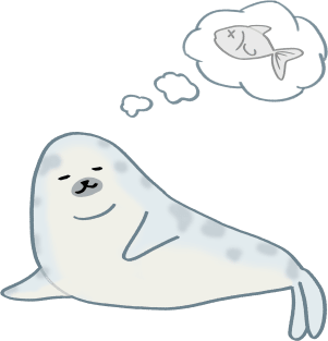 Cute daydreaming seal Magnet