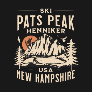 Pats Peak ski and Snowboarding Gift: Hit the Slopes in Style at Henniker, New Hampshire Iconic American Winter Mountain Resort T-Shirt