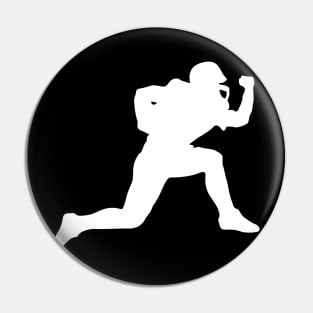 American Football Player Silhouette Pin