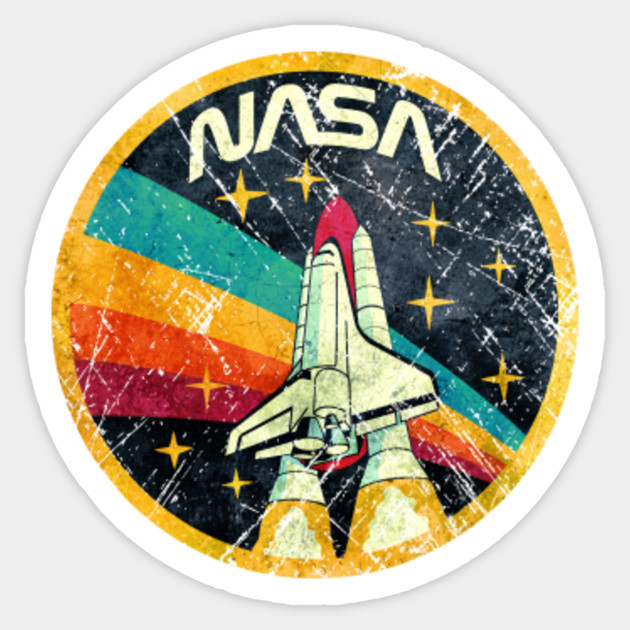 USA Space Agency Vintage Colors V03 - Nasa - Sticker | TeePublic