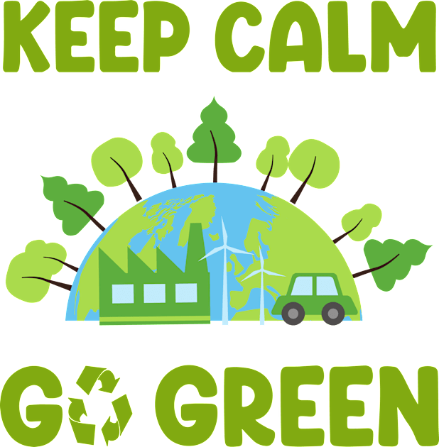 Earth Day Keep Calm Go Green Kids T-Shirt by Green Gecko Creative