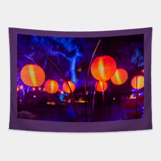 Beautiful lanterns at night Tapestry