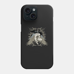 angel with black crow Phone Case