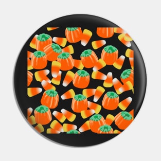 Candy Corn and Candy Pumpkins Tile (Blue) Pin