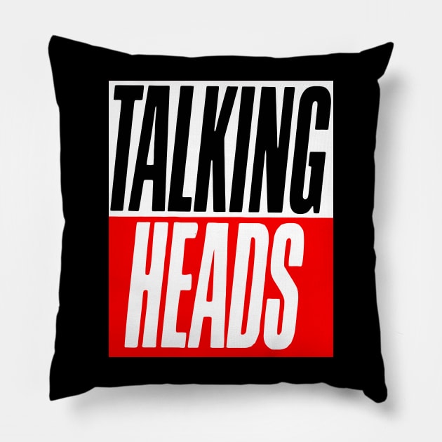 TALKING HEADS LOGO Pillow by suckerpack