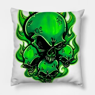 Toxic Skulls Pillow
