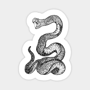 Edna the Snake (Full-Body B&W) Magnet