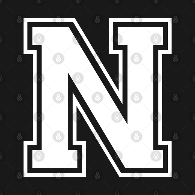 Initial Letter N - Varsity Style Design by Hotshots