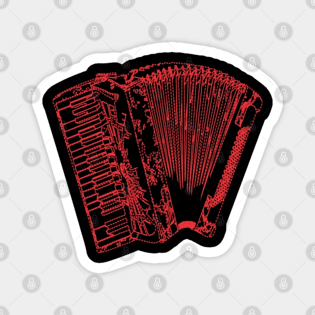 accordion Magnet by JahWorld