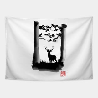 deer in the forest Tapestry