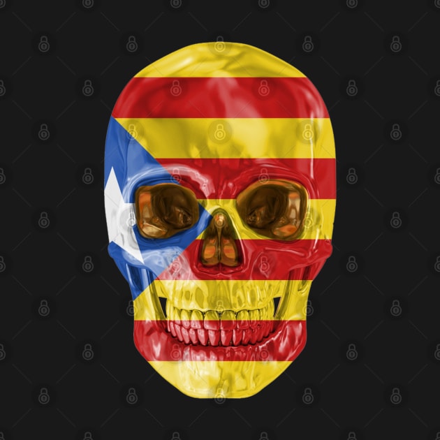 Catalan Flag  Catalonia Catalan Flag Skull - Gift for Catalan From Catolonia by Country Flags