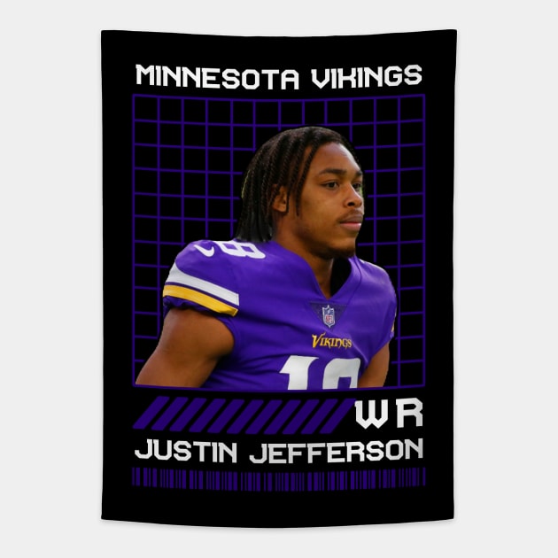 JUSTIN JEFFERSON - WR - MINNESOTA VIKINGS Tapestry by Mudahan Muncul 2022