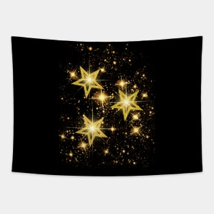 Celestial Nights - With Golden Stars Tapestry