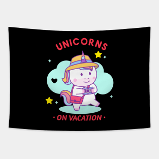 Unicorns On Vacation | Cute Baby Tapestry