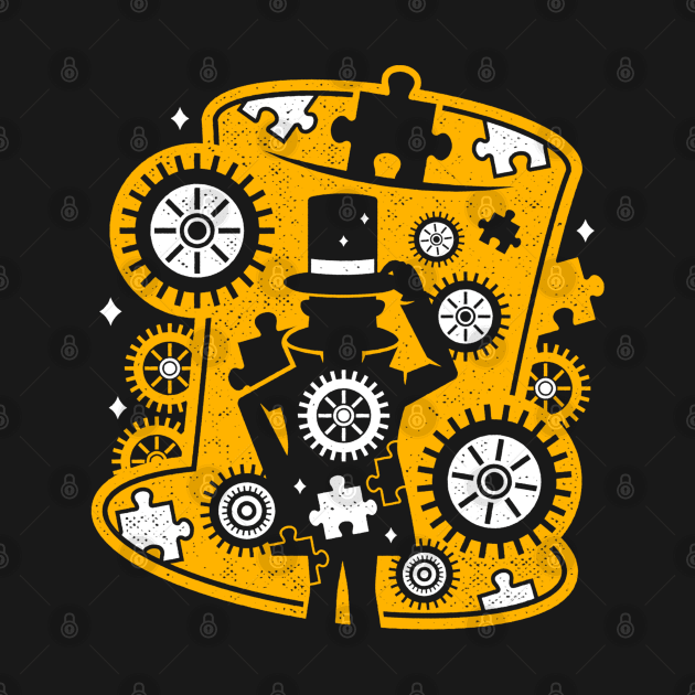 Gentleman Solving Puzzle by logozaste