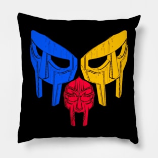 three colors of doom mask Pillow