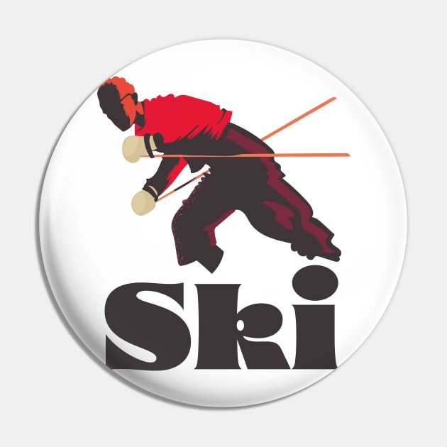 Retro Ski poster Pin by nickemporium1