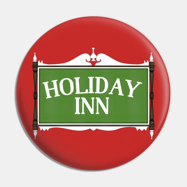 Holiday Inn 1942 Bing Crosby Hotel Christmas Sign Pin by carcinojen