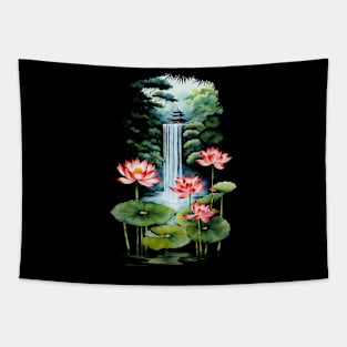 Lotus Cascade Tapestry