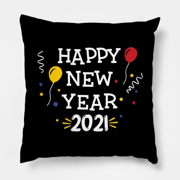 Happy New Year 2021 Pillow by aborefat2018