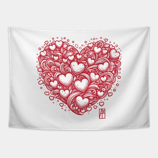 Heart for you - Valentine's Day - Heart shape - Lovers Tapestry by ArtProjectShop