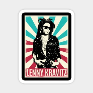 Vintage Retro Lenny Kravitz Magnet