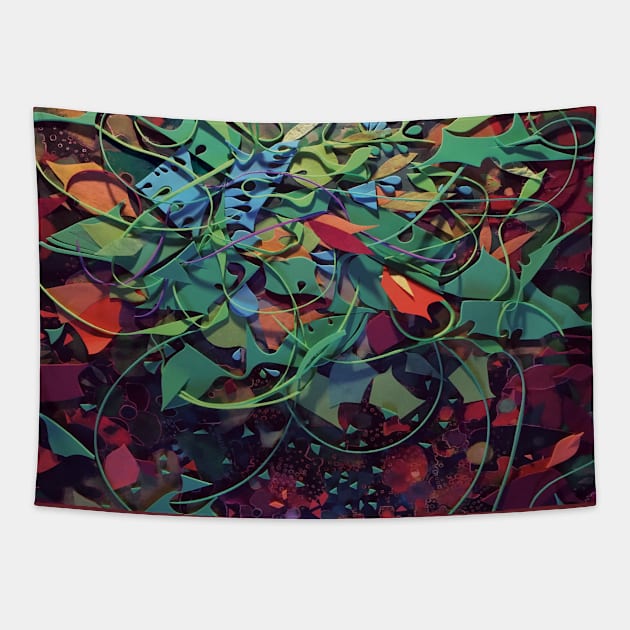 Tendrils- Fantasy Mixed Media Tapestry by Adel8ide Designs