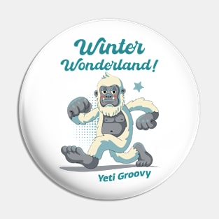 Cheerful Yeti Christmas Pin