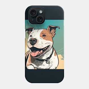 Beautiful shining, happy pitbull pup. Phone Case