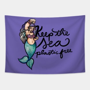 Keep the sea plastic free Tapestry