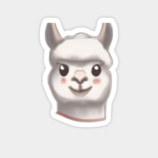 Cute Llama Drawing Magnet