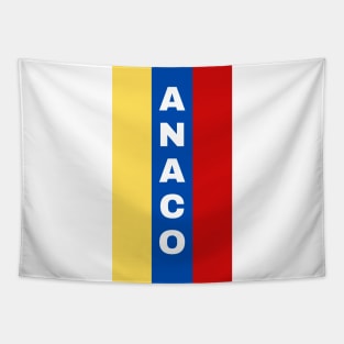 Anaco City in Venezuelan Flag Colors Vertical Tapestry