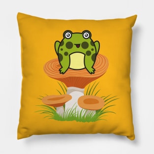 Frog on a Mushroom Pillow