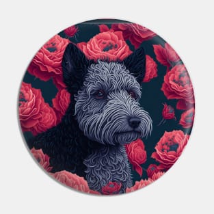 Рumi dog. Style vector (red version 2 pumi dog) Pin