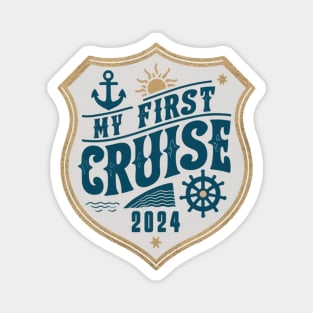 My First Cruise 2024 Nautical Emblem Magnet